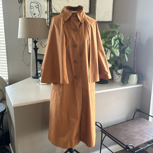 Saks Fifth Avenue Jackets & Blazers - The vintage cape coat shoulder detail trending winter 2024 rust color overcoat